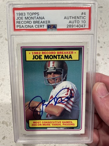 1983 Topps Joe Montana [Record Breaker] #4 card