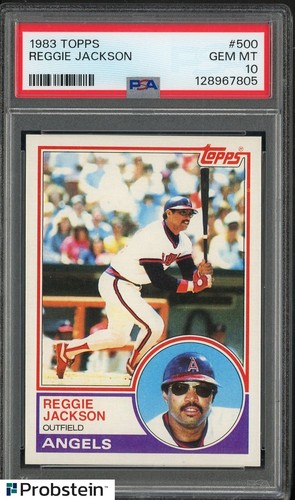 1983 Topps Reggie Jackson #500 card