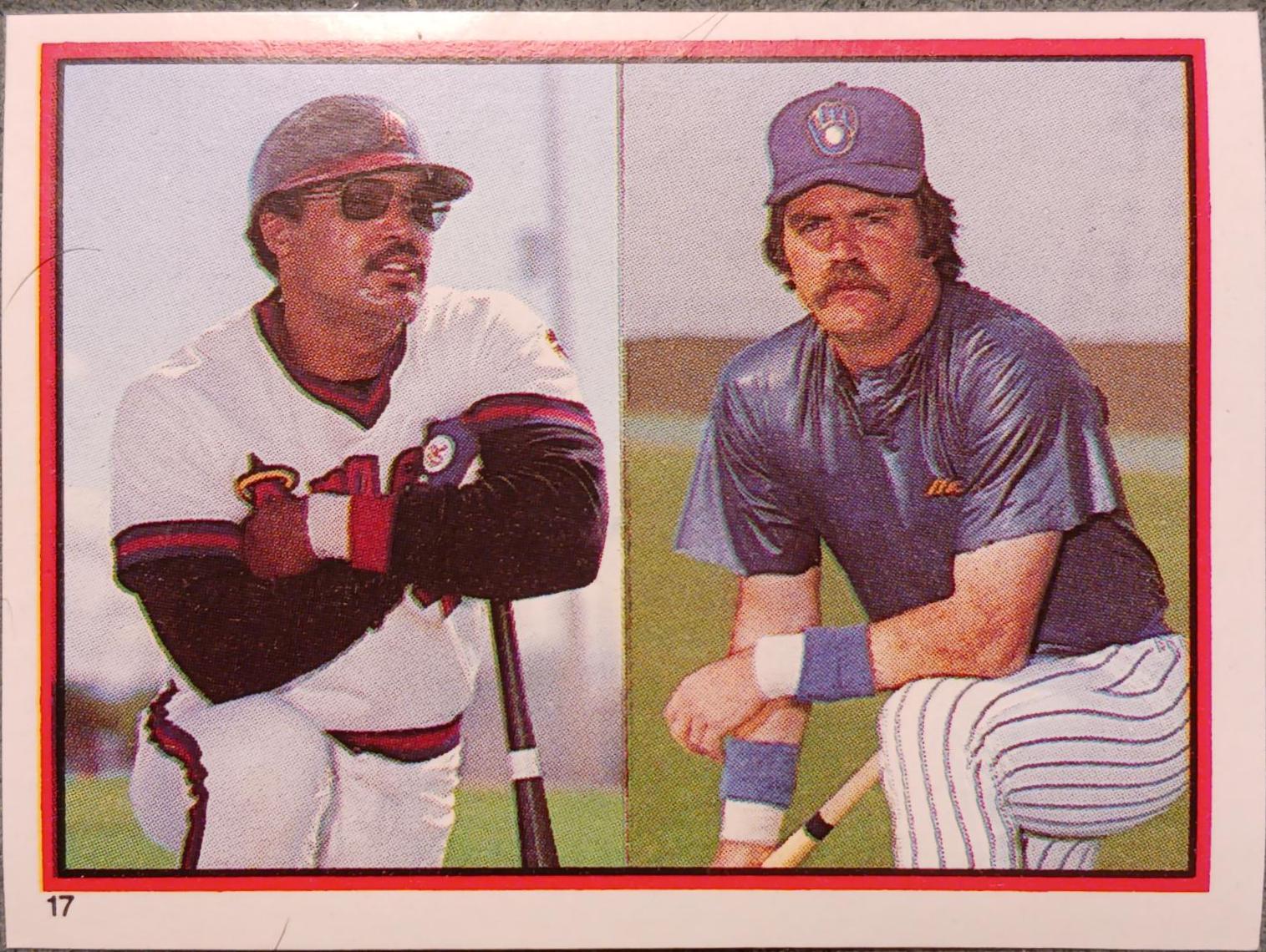 1983 Topps Stickers G. Thomas, R. Jackson #17 card