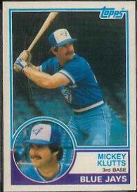 1983 Topps Traded Mickey Klutts #56T card