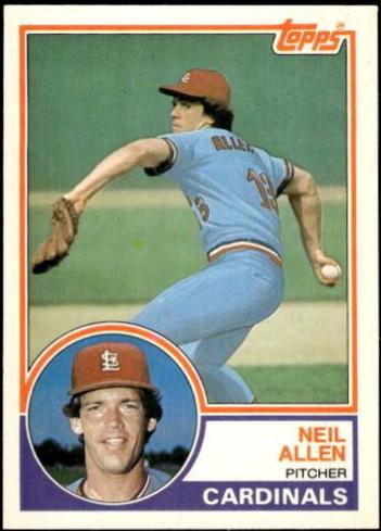 1983 Topps Traded Neil Allen #1T card