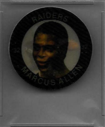1984 7 Eleven Discs Marcus Allen [East] #VIII card