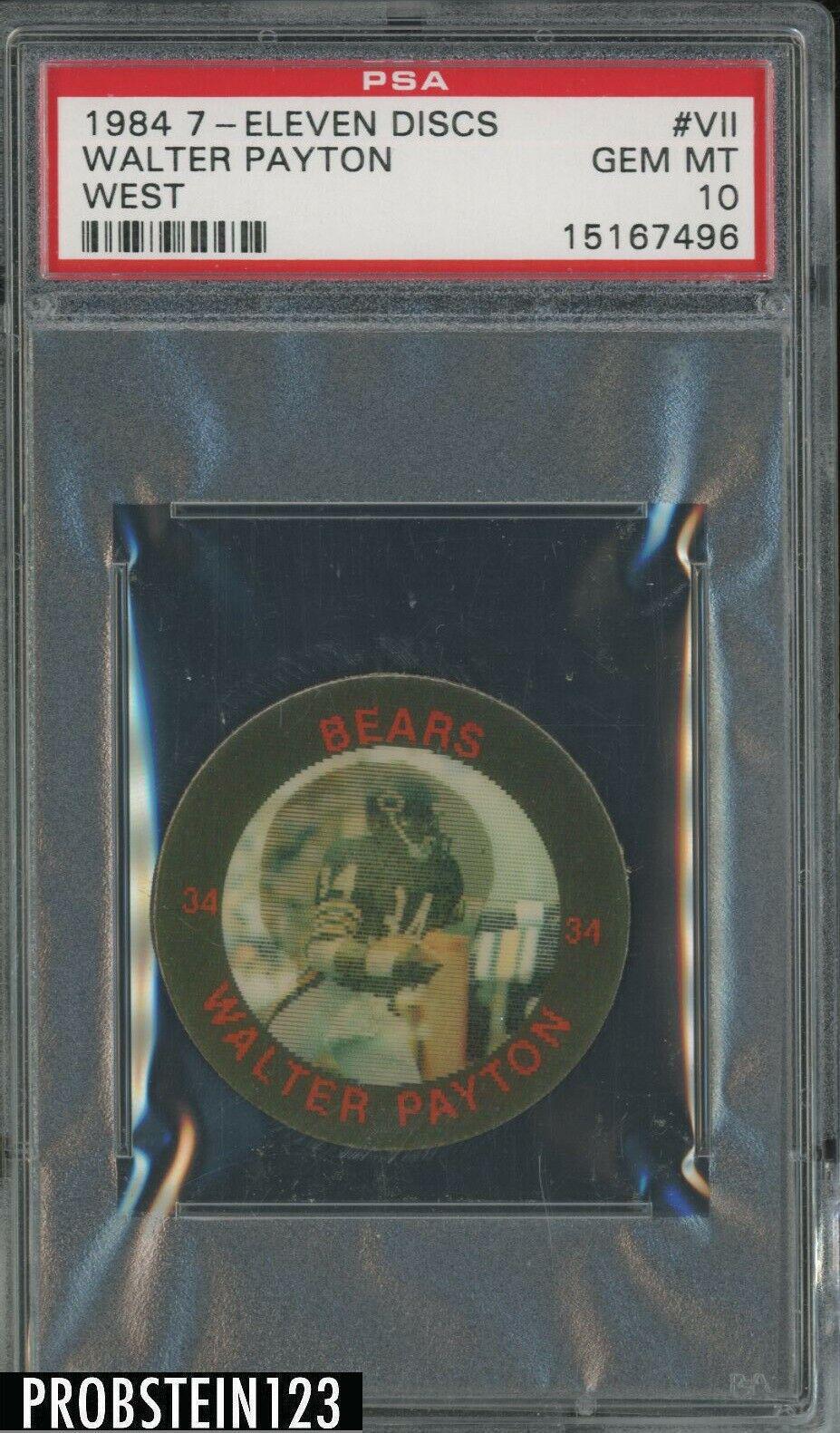 1984 7 Eleven Discs Walter Payton [West] #VII card