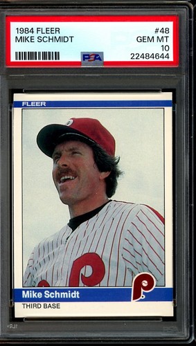 1984 Fleer Mike Schmidt #48 card