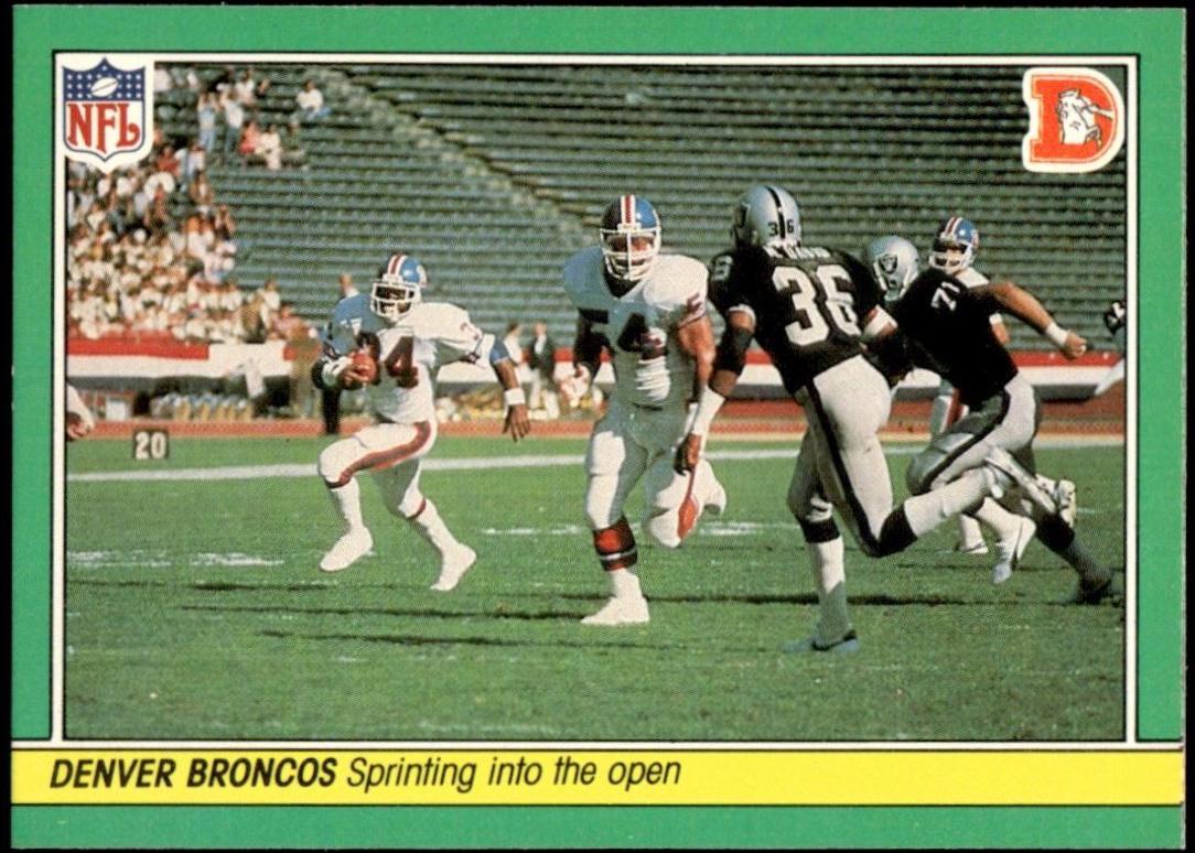 1984 Fleer Team Action Denver Broncos [Sprinting Into the Open] #15 card