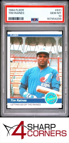 1984 Fleer Tim Raines #631 card