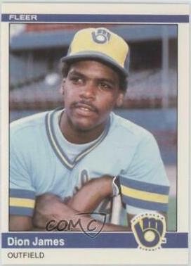 1984 Fleer Update Dion James #U-57 card