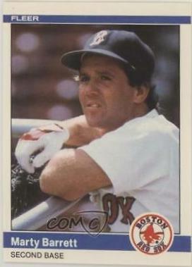 1984 Fleer Update Marty Barrett #U-8 card