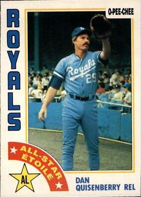 1984 O Pee Chee Dan Quisenberry #69 card