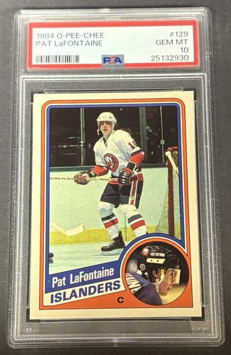 1984 O-Pee-Chee Pat LaFontaine #129 card