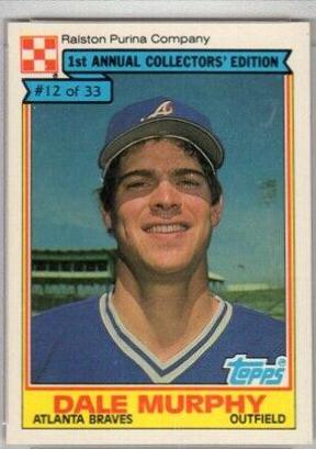 1984 Ralston Purina Dale Murphy #12 card