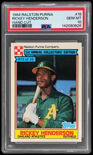 1984 Ralston Purina Rickey Henderson #15 card