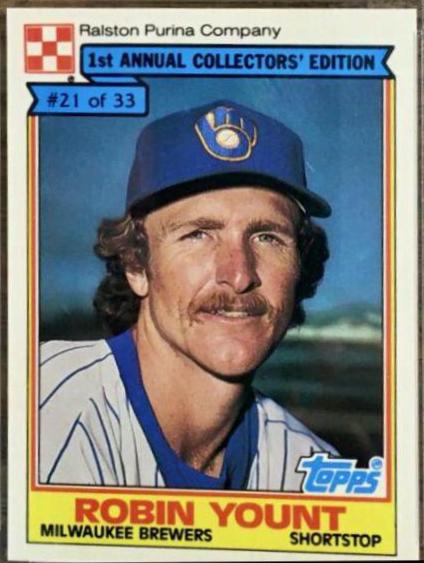 1984 Ralston Purina Robin Yount #21 card