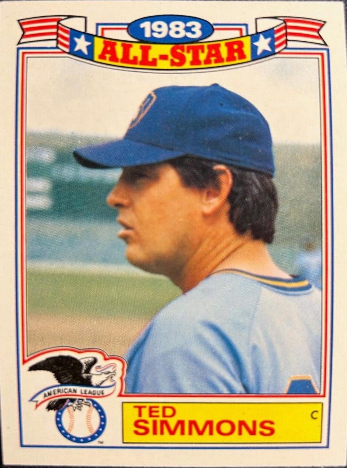 1984 Topps All Star Glossy Set of 22 Ted Simmons #9 card