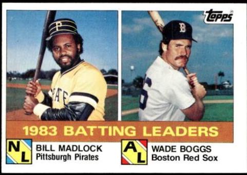 1984 Topps Batting Leaders [B. Madlock, W. Boggs] #131 card