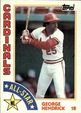 1984 Topps George Hendrick #386 card