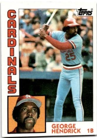 1984 Topps George Hendrick #540 card