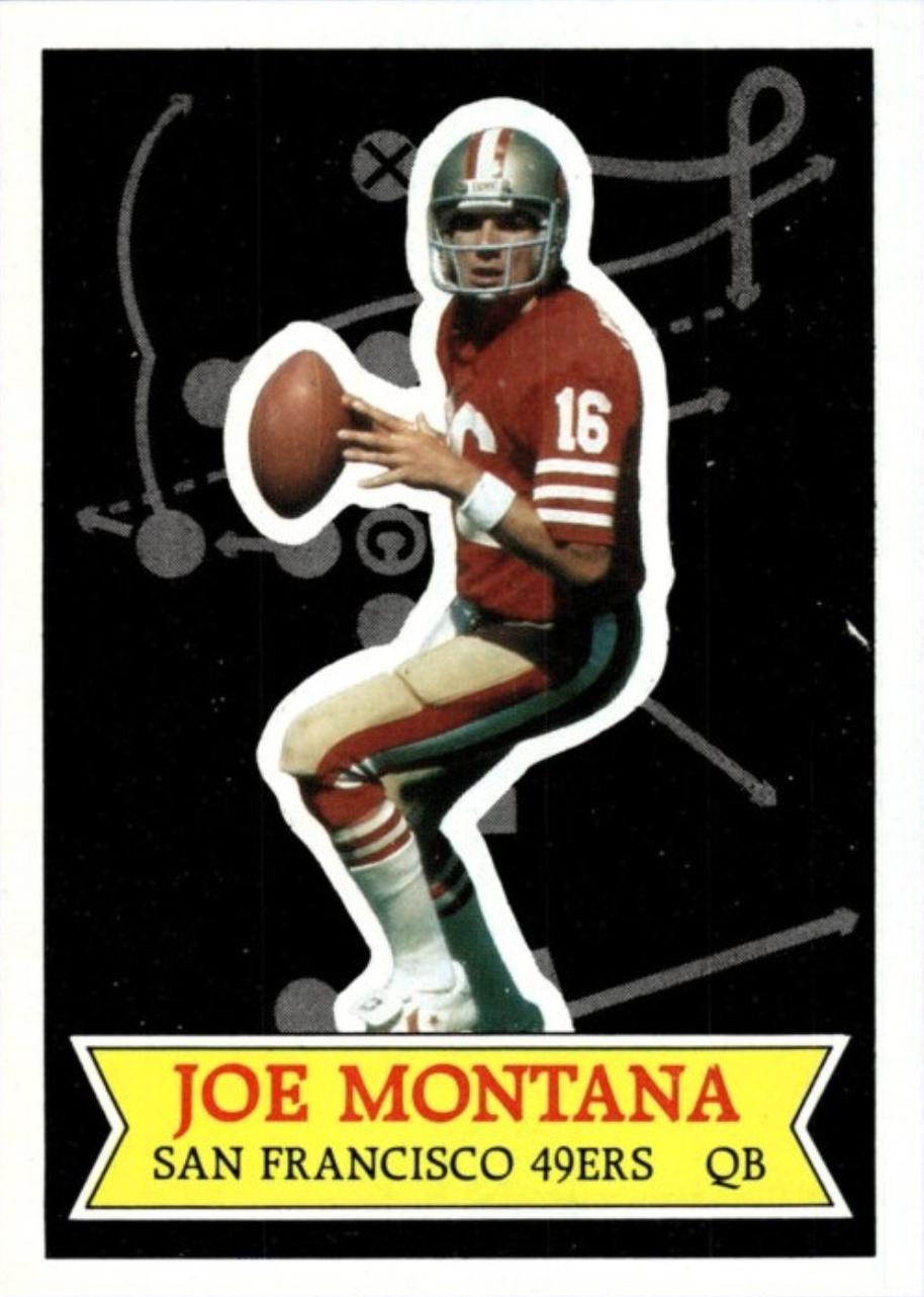 1984 Topps Glossy Send in Joe Montana #13 card
