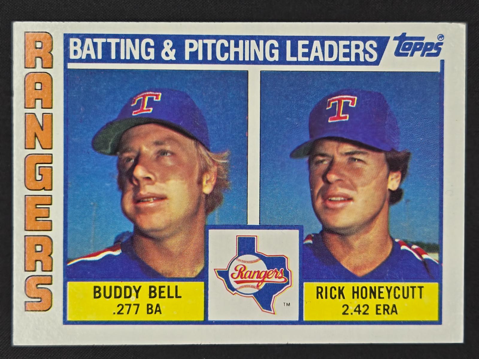 1984 Topps Rangers Leaders #37 card