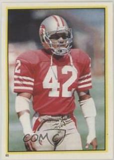 1984 Topps Stickers Ronnie Lott #65 card
