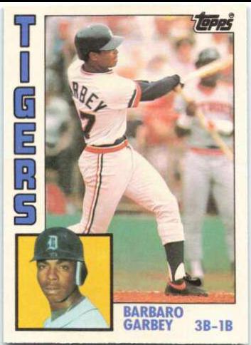 1984 Topps Traded Barbaro Garbey #41T card