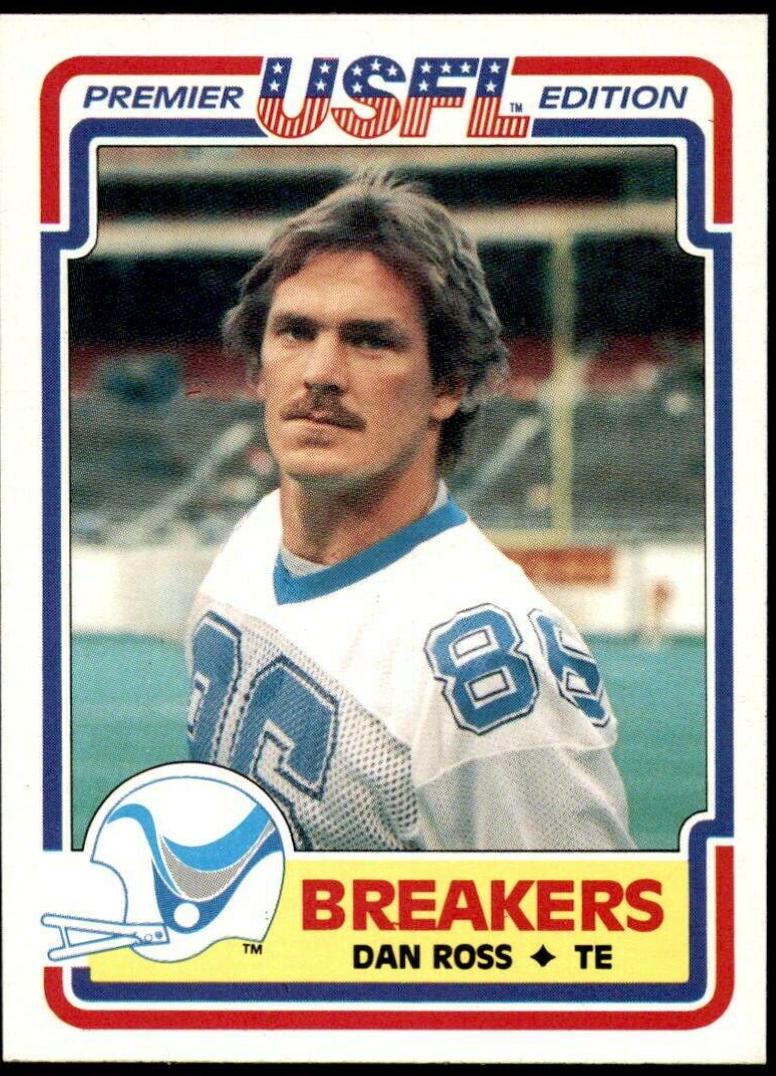 1984 Topps USFL Dan Ross #80 card