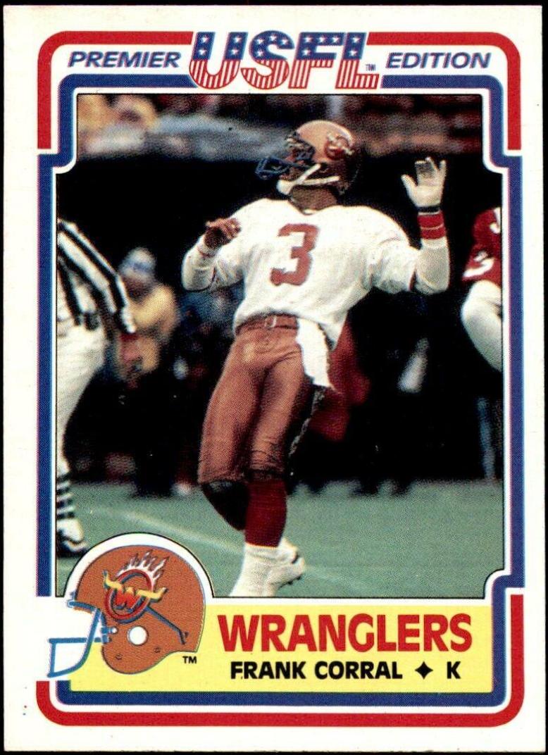 1984 Topps USFL Frank Corral #2 card