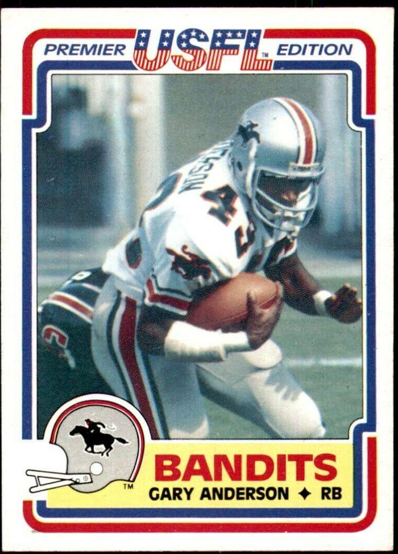 1984 Topps USFL Gary Anderson #117 card