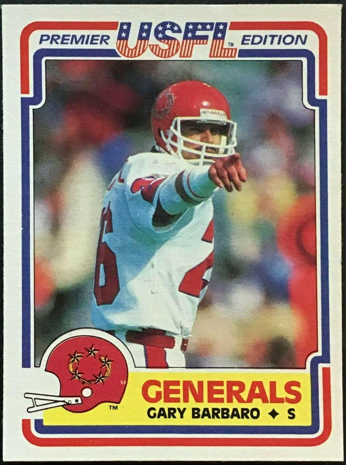 1984 Topps USFL Gary Barbaro #67 card