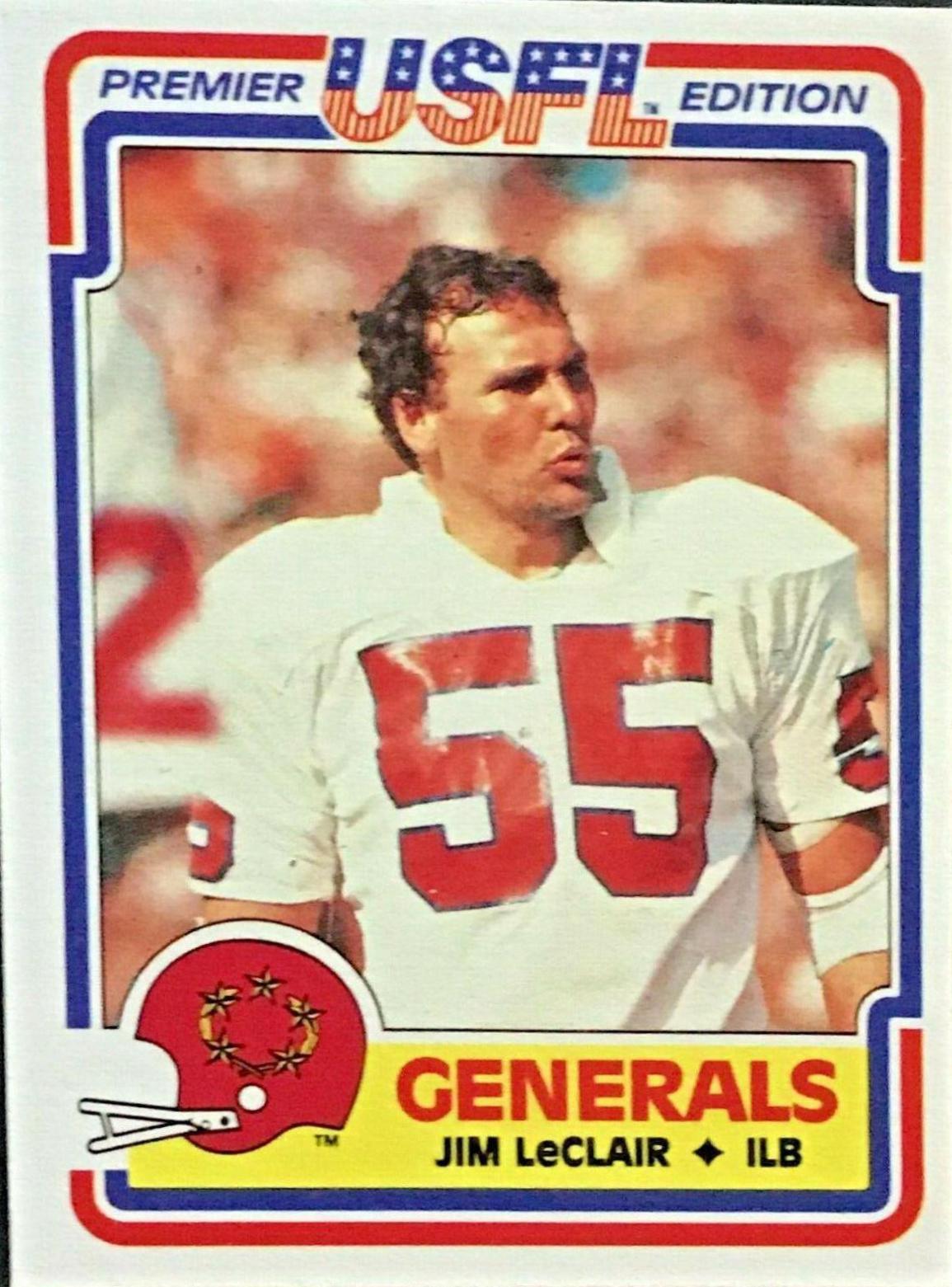 1984 Topps USFL Jim LeClair #71 card