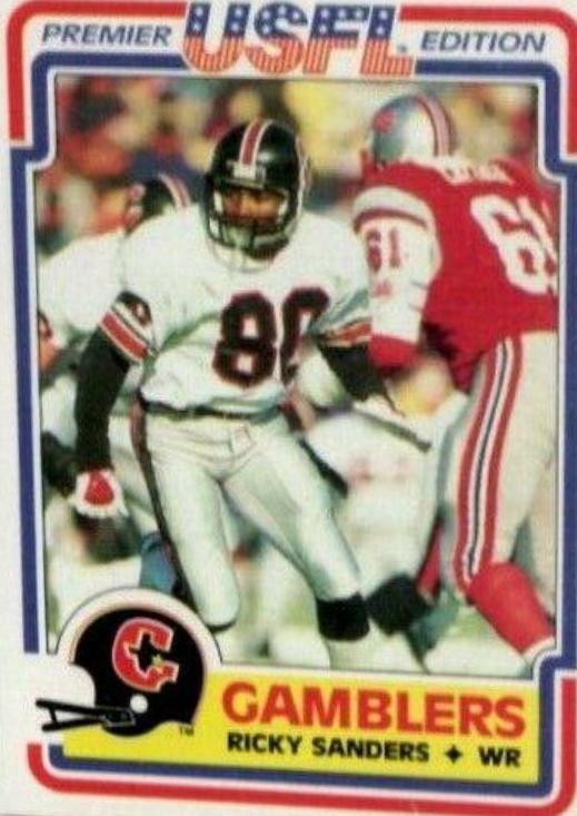 1984 Topps USFL Ricky Sanders #38 card