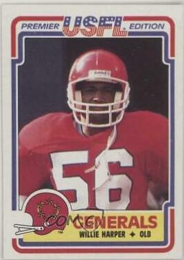 1984 Topps USFL Willie Harper #70 card
