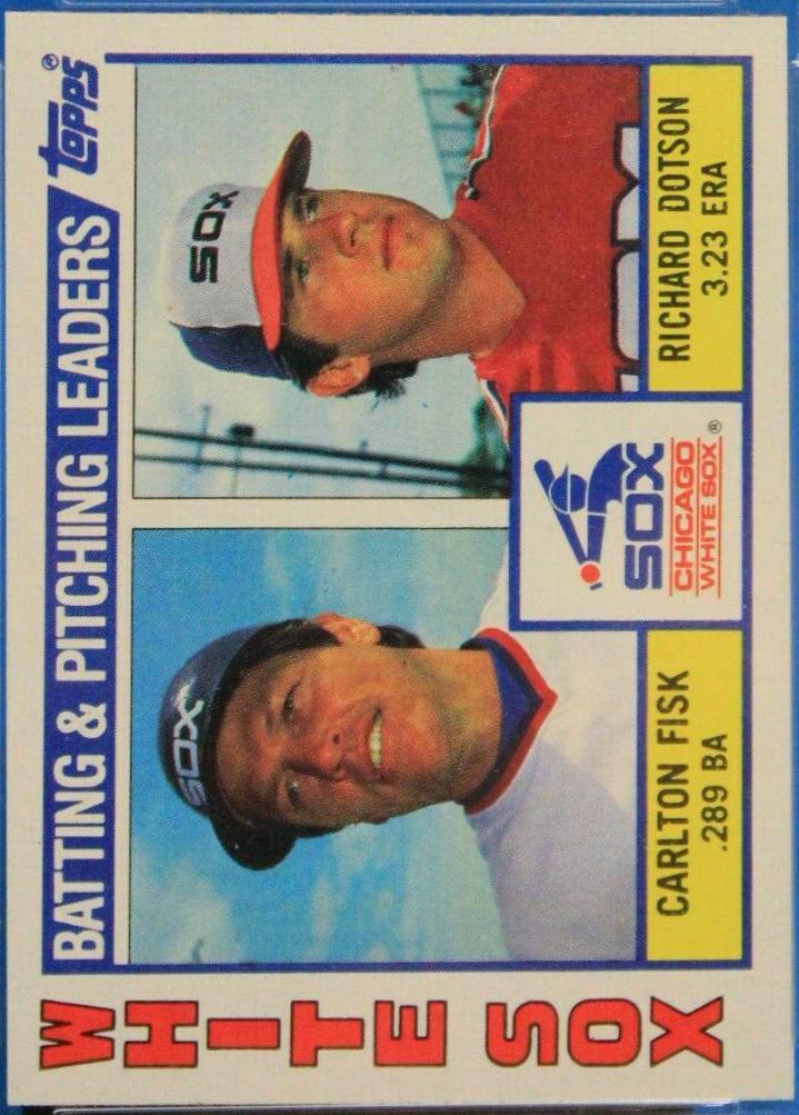 1984 Topps White Sox Leaders #216 card