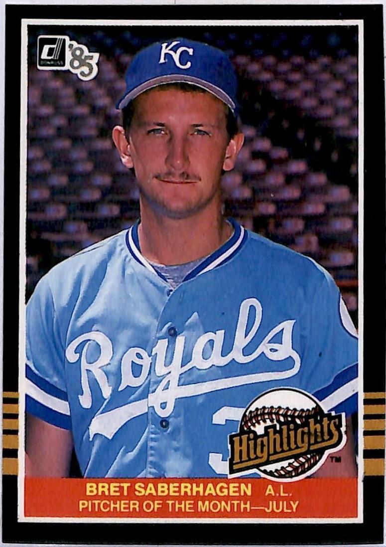 1985 Donruss Highlights Bret Saberhagen #26 card