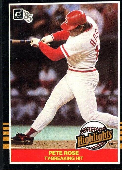 1985 Donruss Highlights Pete Rose #40 card