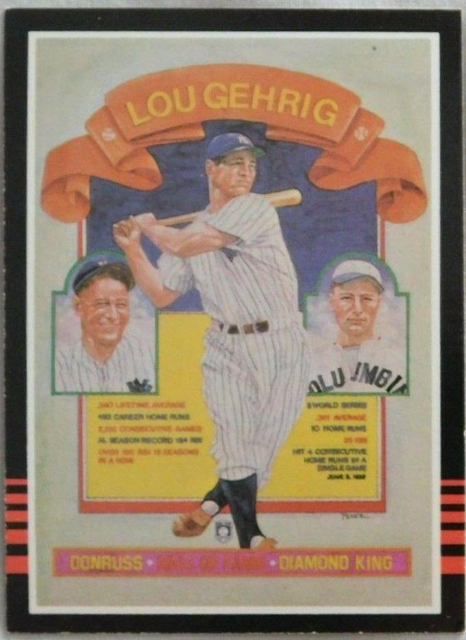 1985 Donruss Lou Gehrig #635 card
