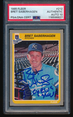 1985 Fleer Bret Saberhagen #212 card