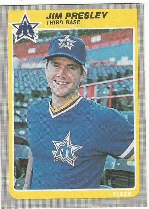 1985 Fleer Jim Presley #500 card