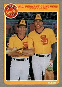 1985 Fleer NL Pennant Clincher [S. Garvey, G. Gossage] #633 card