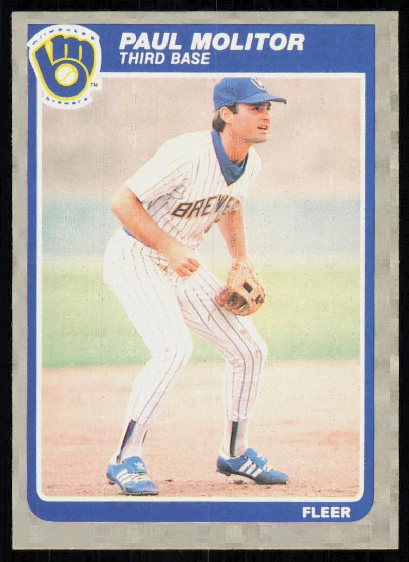 1985 Fleer Paul Molitor #588 card