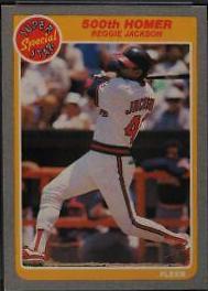 1985 Fleer Reggie Jackson [500th Homer] #639 card