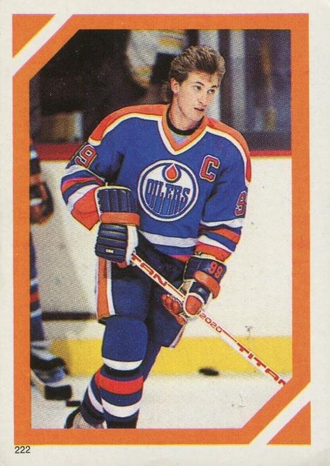 1985 O-Pee-Chee Sticker Wayne Gretzky #222 card