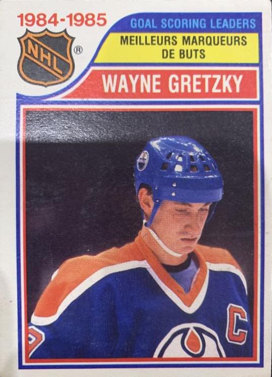 1985 O-Pee-Chee Wayne Gretzky [Goals Leaders] #257 card