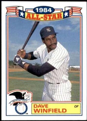 1985 Topps All Star Glossy Set of 22 Dave Winfield #17 card