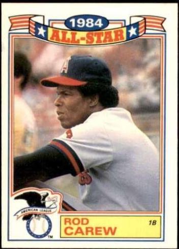 1985 Topps All Star Glossy Set of 22 Rod Carew #13 card