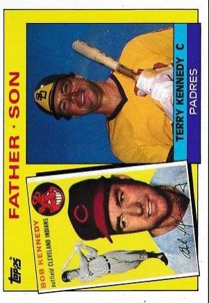 1985 Topps Father Son [Bob Kennedy, Terry Kennedy] #135 card