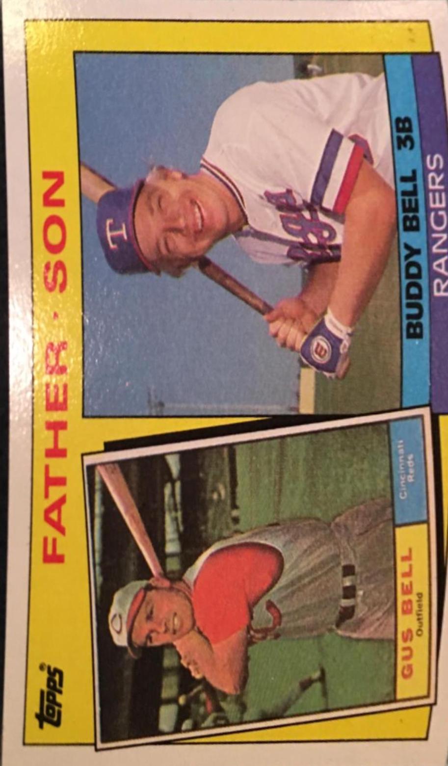 1985 Topps Father Son [Gus Bell, Buddy Bell] #131 card