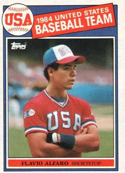 1985 Topps Flavio Alfaro [84 USA Baseball Team] #391 card