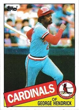 1985 Topps George Hendrick #60 card
