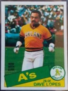 1985 Topps Mini Dave Lopes #12 card